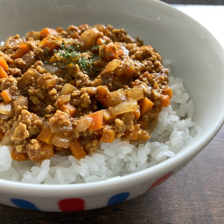 ルーなし!簡単!大豆ミートのキーマカレー